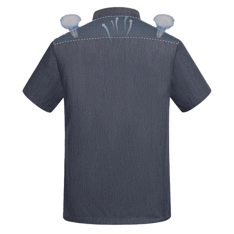 Chef Jacket for Men Women Short Sleeve Cook