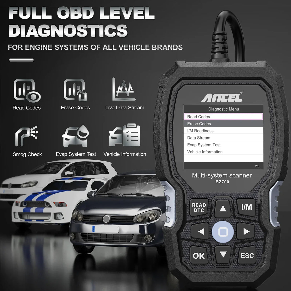 ANCEL BZ700 OBD2 Automotive Scanner for Mercedes Benz