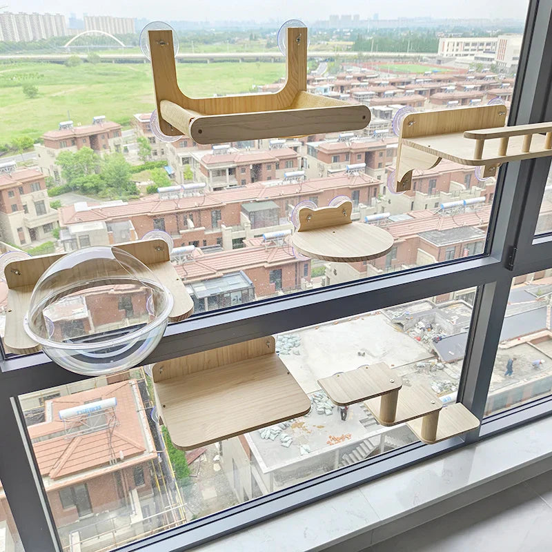 Wall Shelves for Large Cats, Tall Tower, Trees