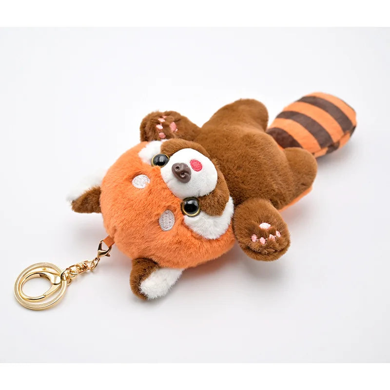 Cute cartoon red panda plush toy pendant little