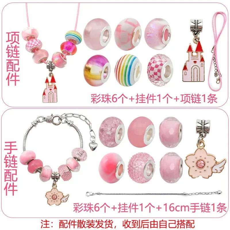 DIY Charms Bracelet Making Set Spacer Beads Pendant
