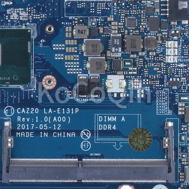 For Dell Latitude 7480 E7480 Notebook Mainboard LA-E131P