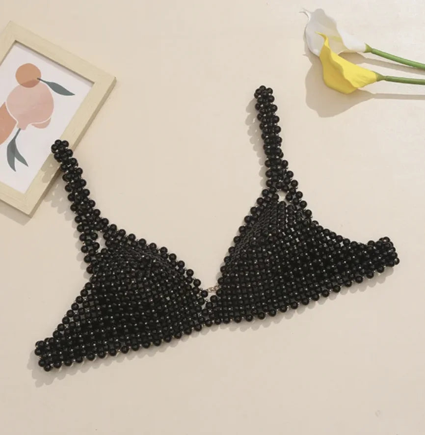 Body Chain Jewelry Pearl Sexy Beaded Collar Shoulder