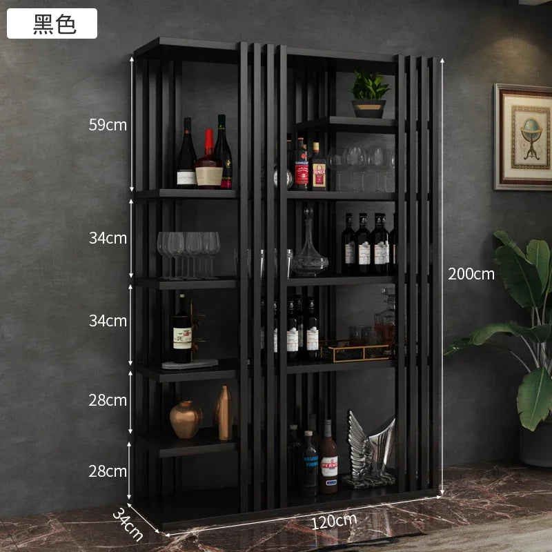 European Iron Bar Wine Cabinets Retro Display Cabinet