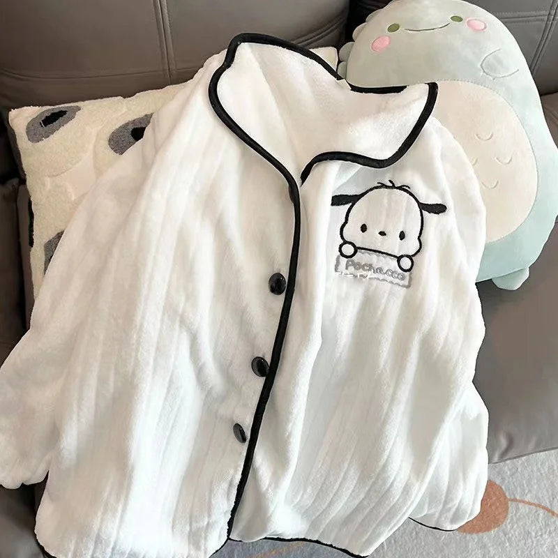 Pochacco Flannel Home Suit Coat Velvet Home Suit