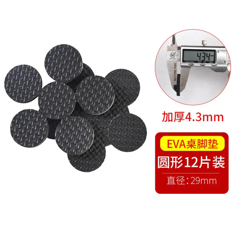 Round Square Furniture Stool Silent Wear-resistant Non-slip Rubber