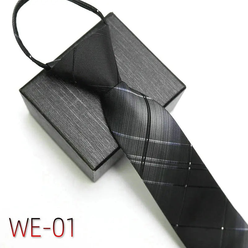 New Suit Business Zipper Tie for Man 48*7cm