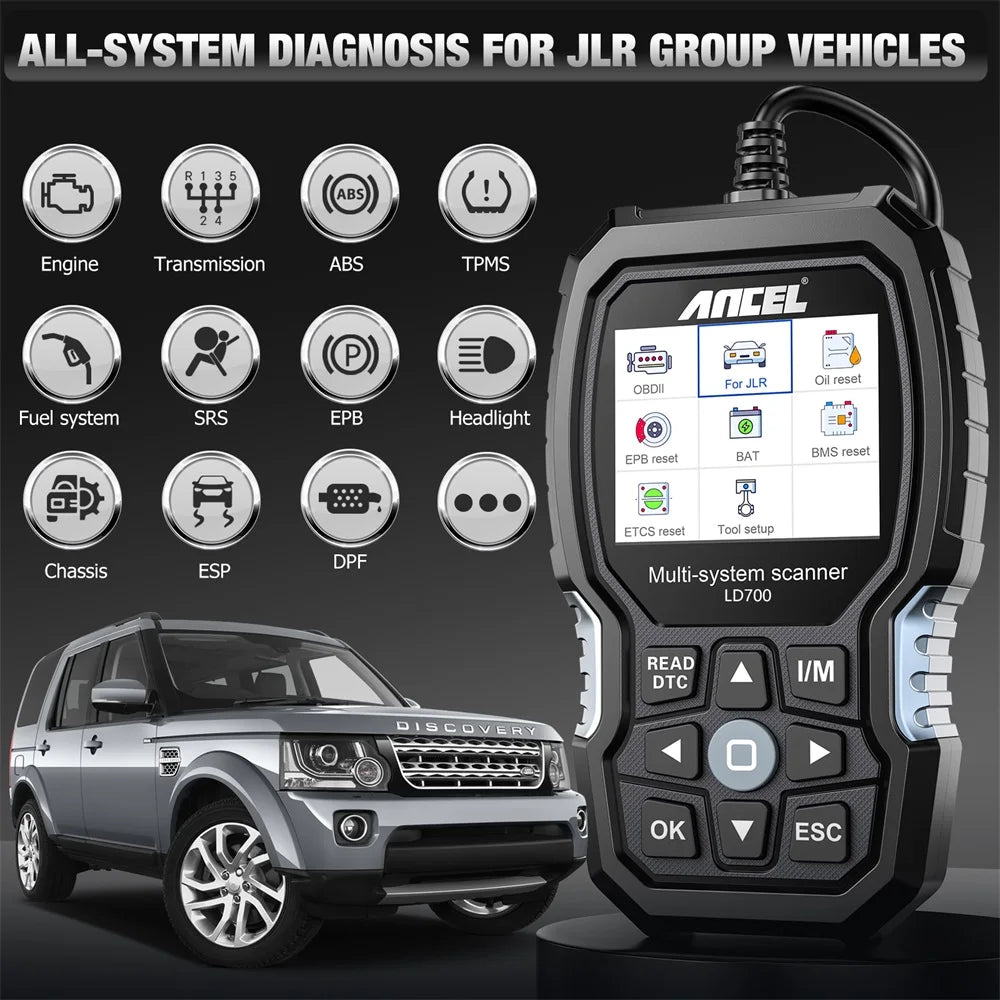 ANCEL LD700 OBD2 Scanner All Systems Diagnostic Tool