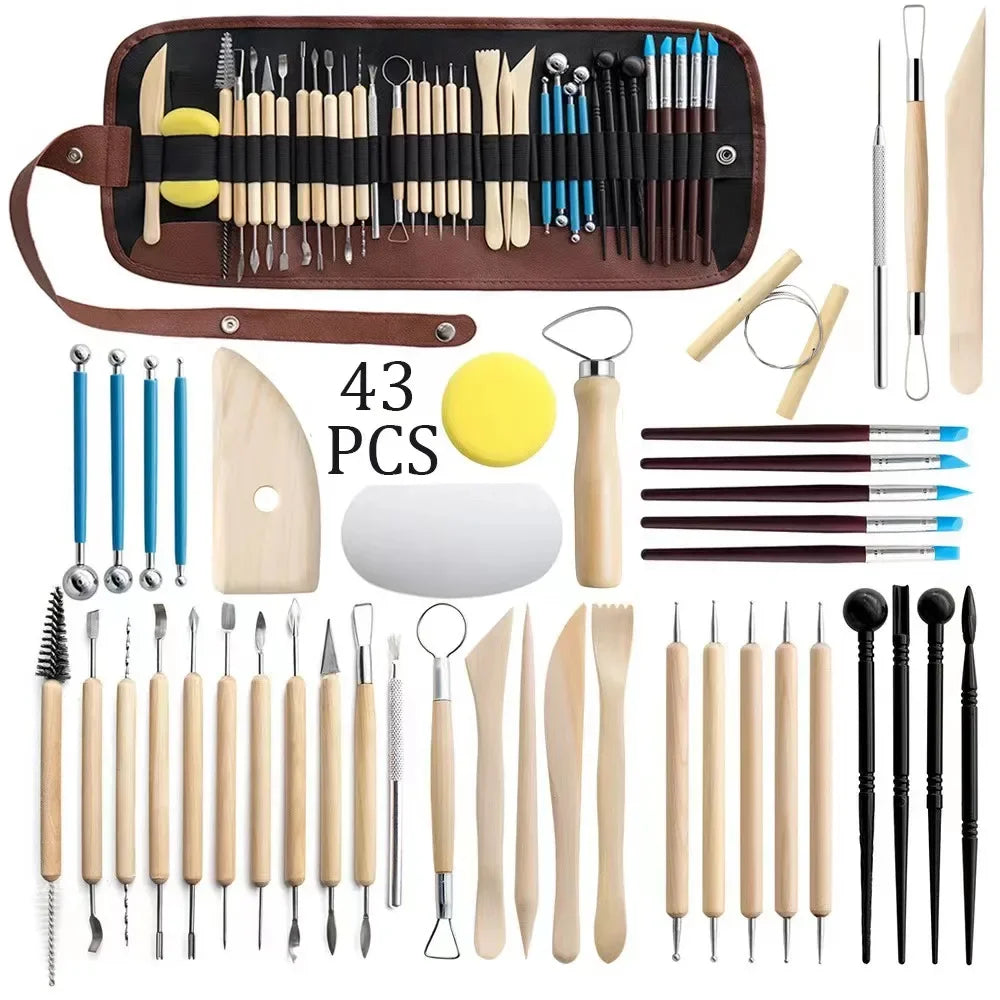 Pottery Clay Sculpting Tools Kit 8-61 Pcs/Set, Ceramic