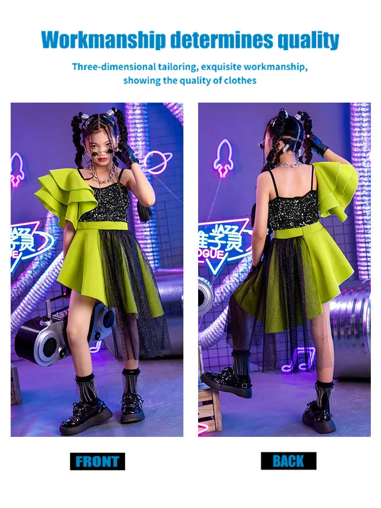 Girls' runway costumes girls' models catwalk fashions children's