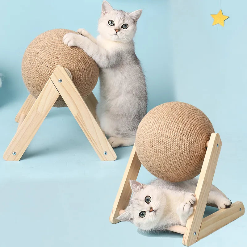 Cat Scratcher Toy Pet Scratching Ball Kitten Sisal