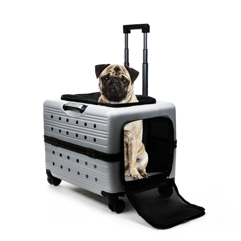 Pet Trolley Bag Case Carrier for Cats Expands