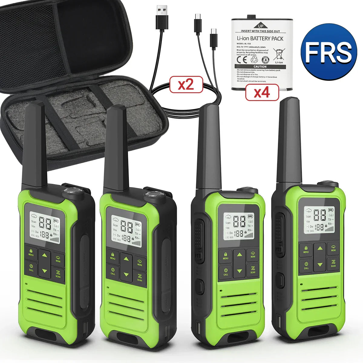 4PCS Baofeng F22 PMR446 /FRS Walkie Talkie Portable