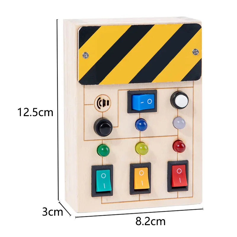Children Busy Board Montessori Toys Wooden With Led