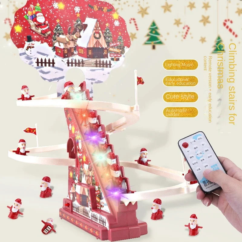 New Santa Claus Climbing Stairs Early Education Electric