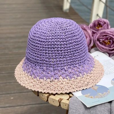 Gradient Straw Fisherman Hat Ladies Sweet Summer Sun