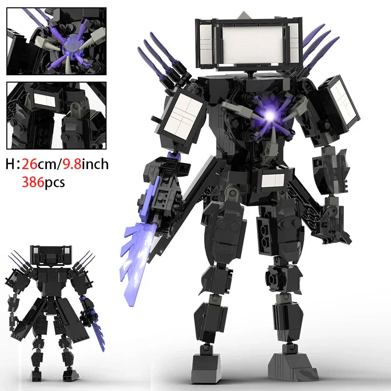 Moc Skibidi Toilet Builing Blocks Titan Clock Man