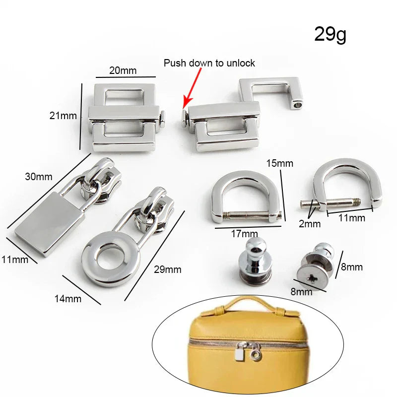 New Rectangle Eyelets Hanger Metal Lock for Bag