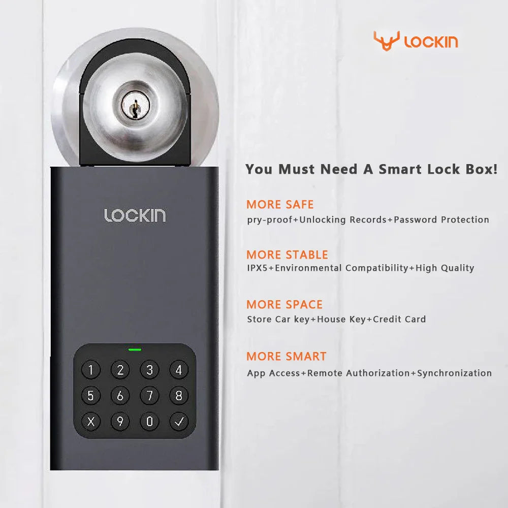 Lockin Tuya Smart Key Storage Lock Box IPX5