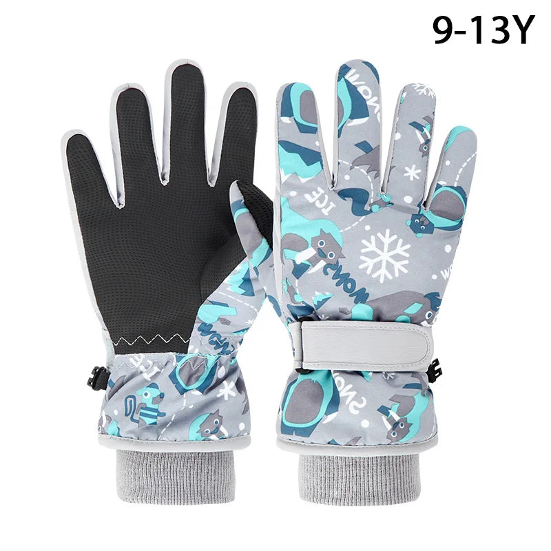 Winter Kids Ski Gloves for Boys Girls Snow