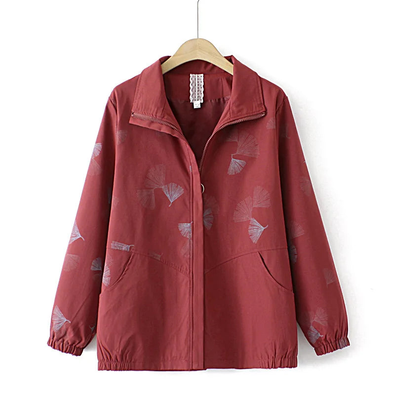 7xl Plus Size Jacket Women Clothing Casual Print