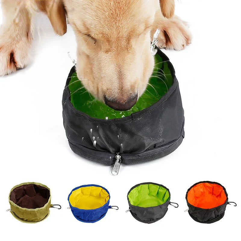 Portable Pet Dog Water Food Feeder Bowl Collapsible
