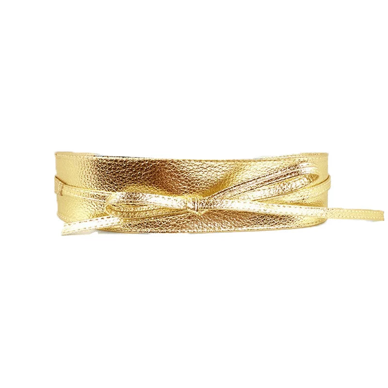 Women Belt for Dress Leather Bowknot Wide Belts