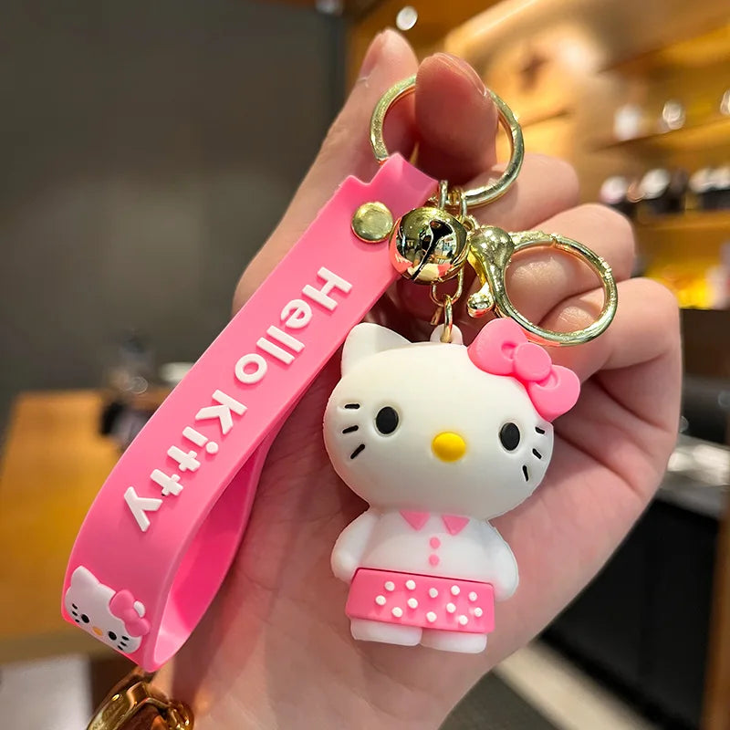 Kawaii Sanrio Hello Kitty Keychain Cartoon Doll Cute