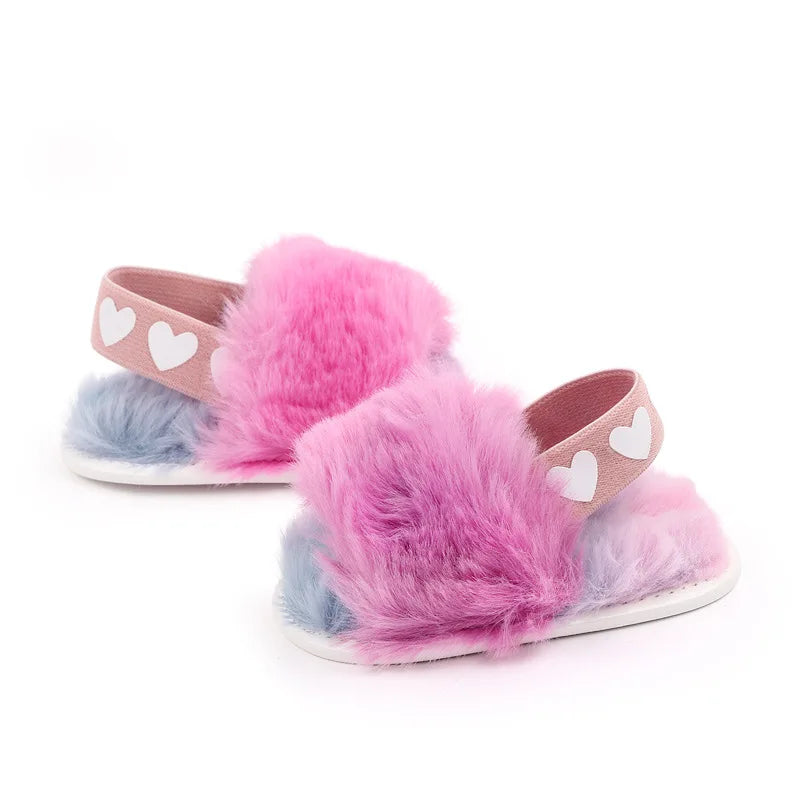 Fashion Faux Fur Baby Shoes For Newborn Spring