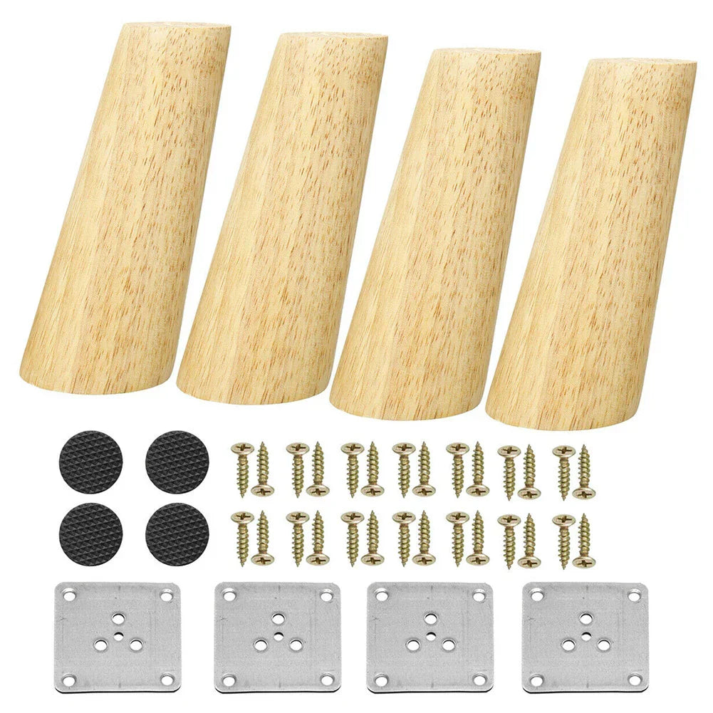 4pcs Cone Angled Furniture Legs Durable For Cabinet