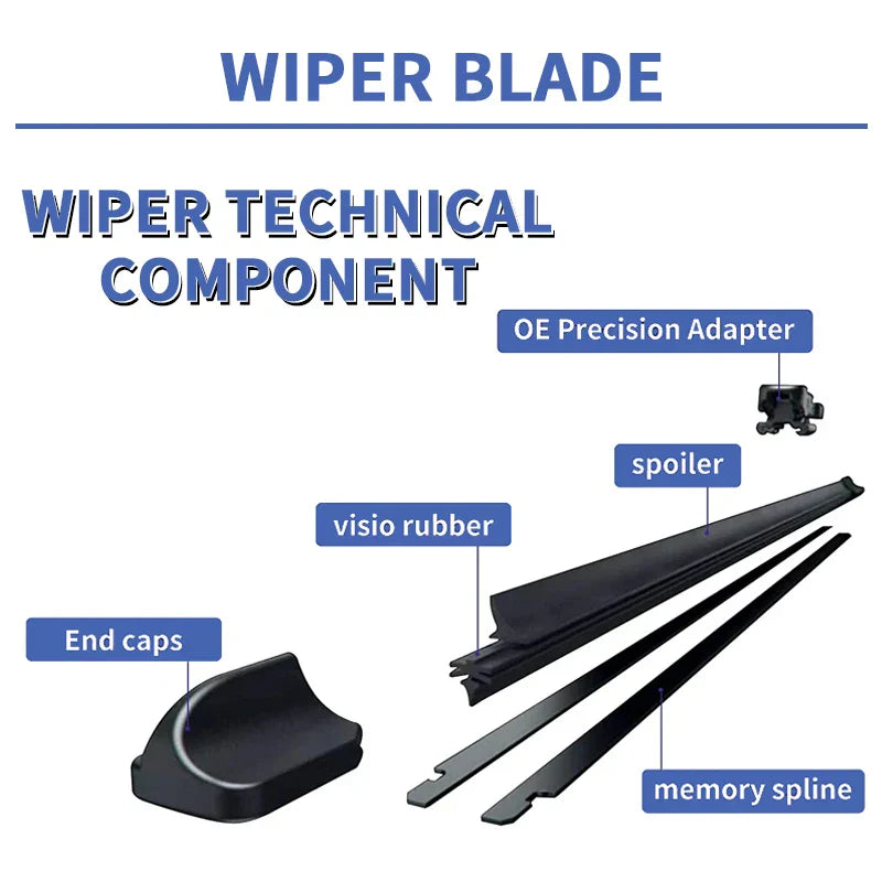 Front Wiper Blades Set Kit For Alfa Romeo