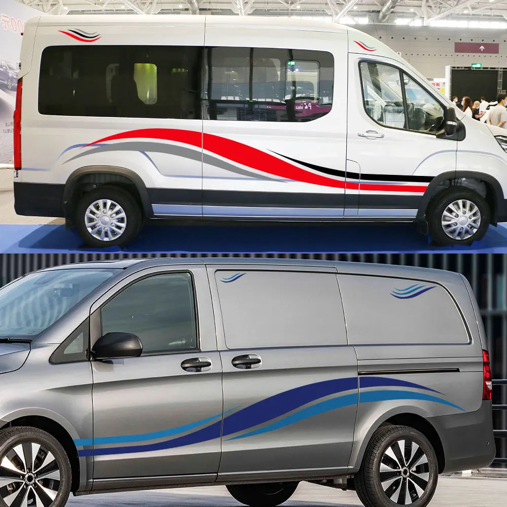 6PcsLot Car Stickers Graphics Camper Van Decals