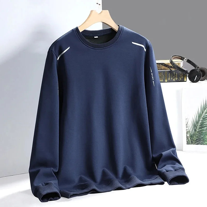 Spring Autumn Pullover Men's Round Neck Letter Printed