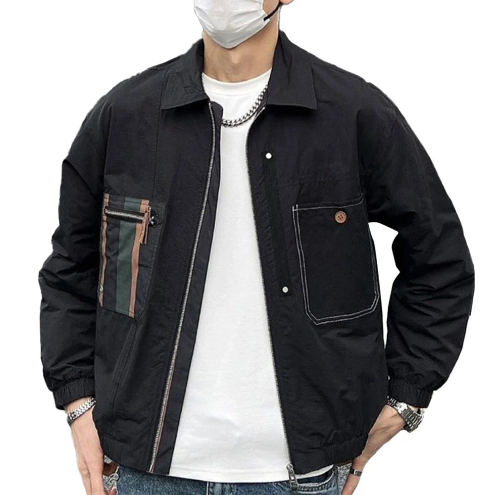 Spring And Autumn New Men Lapel Jacket Korean