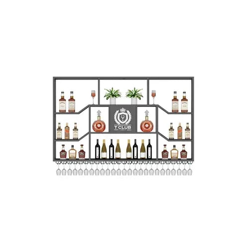 Metalic Wall Mounted Wine Cabinet Restaurant Patio Metalic