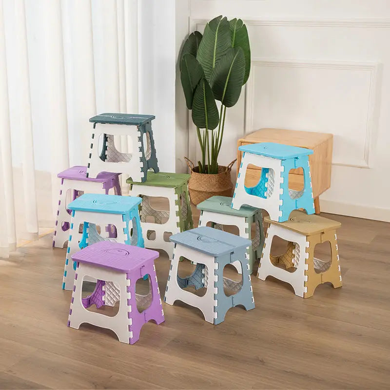 Thickened Plastic Folding Furniture Stool Portable Mini Outdoor