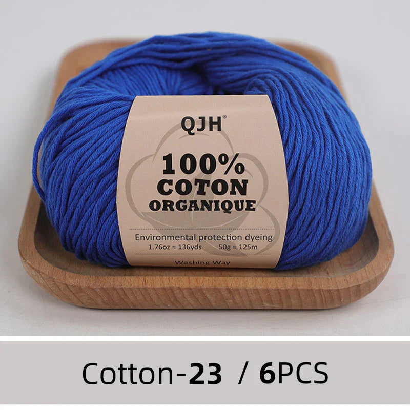 QJH 100% Cotton Yarn, Cotton Baby Sport Weight
