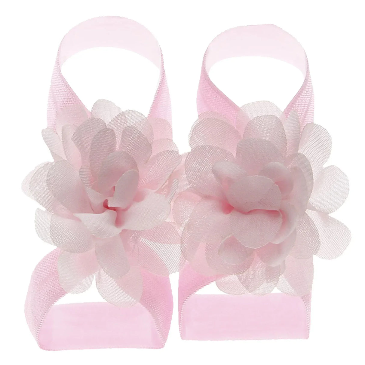 Cute Flower Chiffon Baby Sandals Soft Breathable Solid