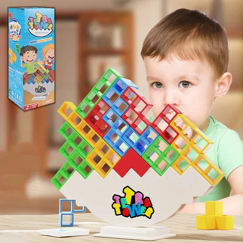 64PCS Dinosau Tetra Tower Fun Balance Stacking Building