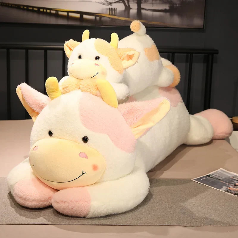 Hot 1pc 90cm/110cm Lovely Milk Cow Plush Toys