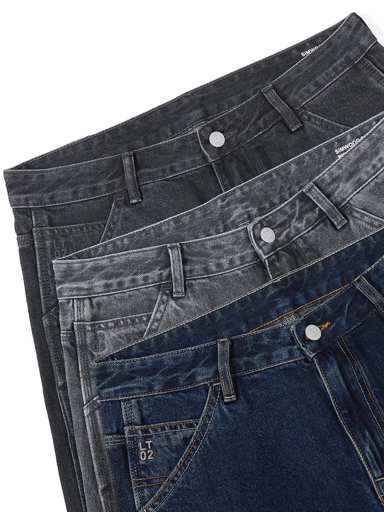 SIMWOOD 2024 Spring Summer New Loose Tapered Jeans