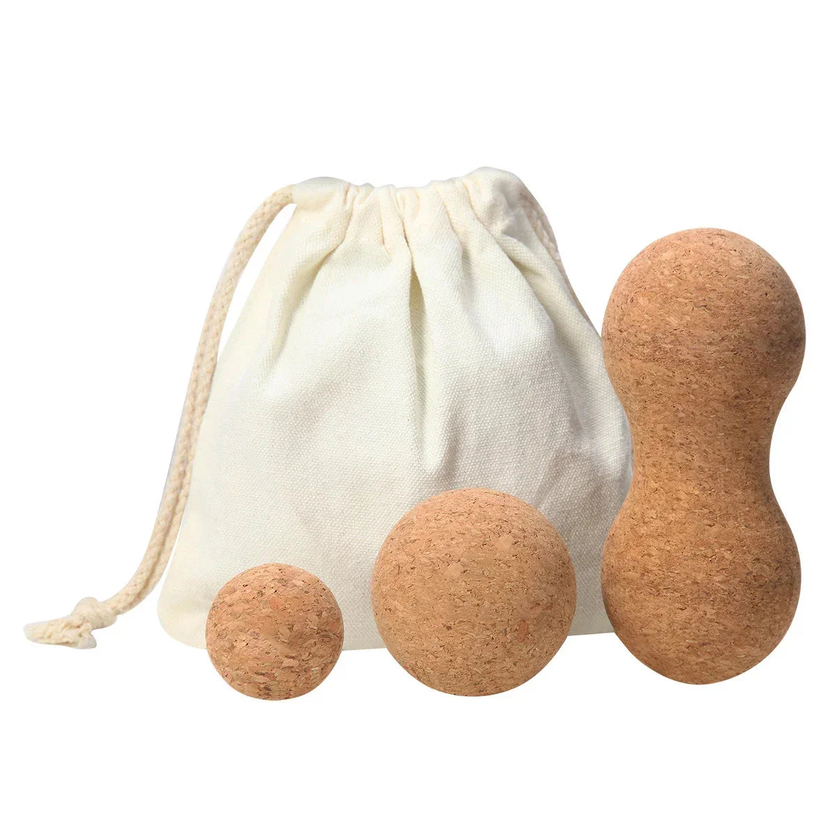 Natural Cork Massage Ball Fascia Peanut Ball Yoga