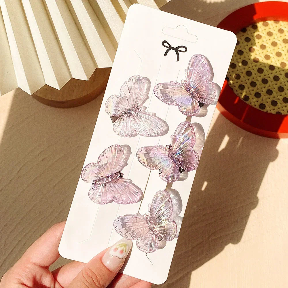 10Pcs/Set Mermaid Color Fairy Butterfly Handmade Hairpins For