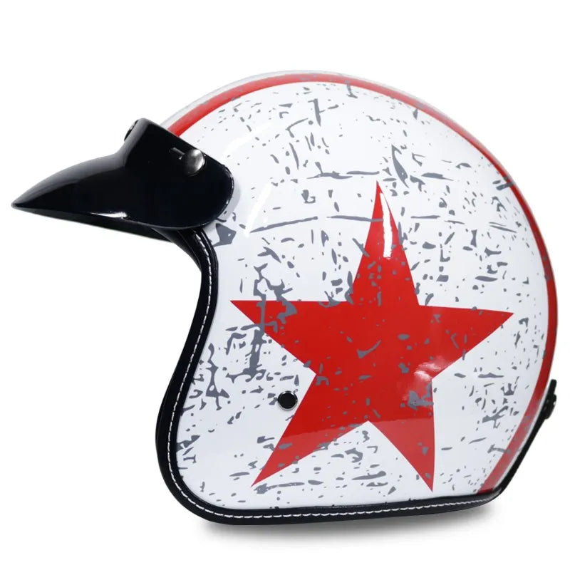 Free Shipping DOT approved retro motorcycle helmet casco 3/4 open face helmet cafe racer helmet chopper helmet capacete