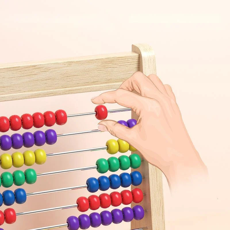Classic Wooden Educational Counting Toy 100 Beads Preschool