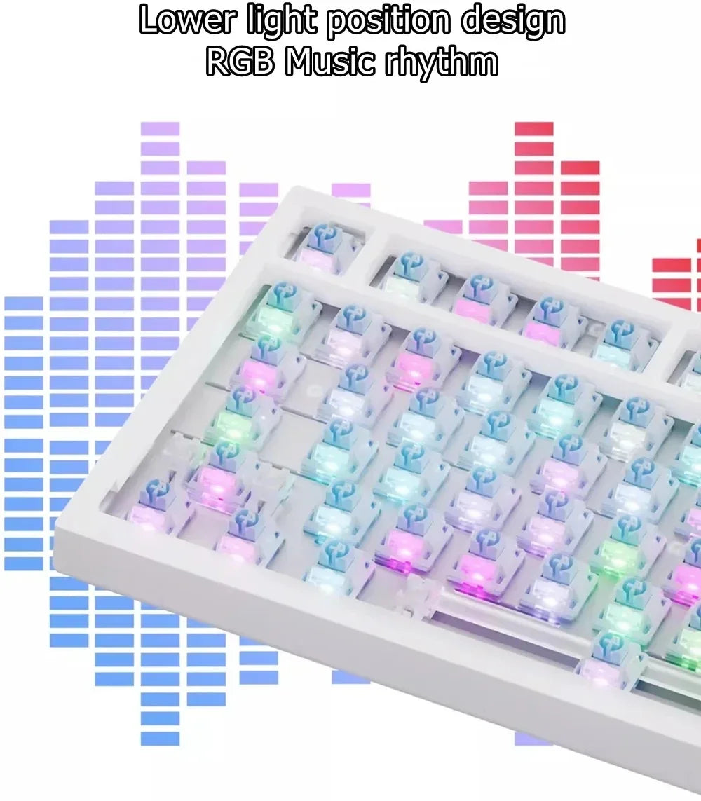 Ajazz AK820 Mechanical Keyboard Customized Soft Gasket Structure