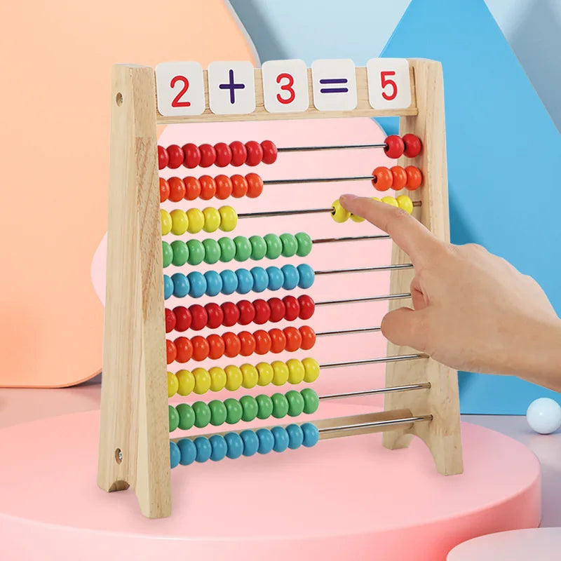 Classic Wooden Educational Counting Toy 100 Beads Preschool