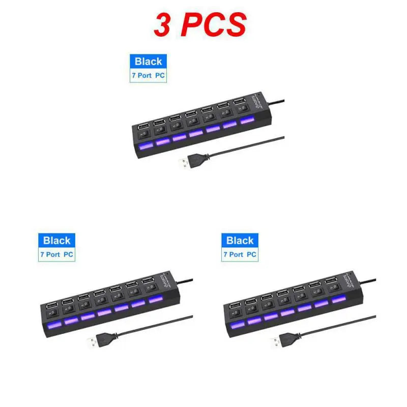 1~8PCS USB Hub USB 2.0 Hub Multi USB