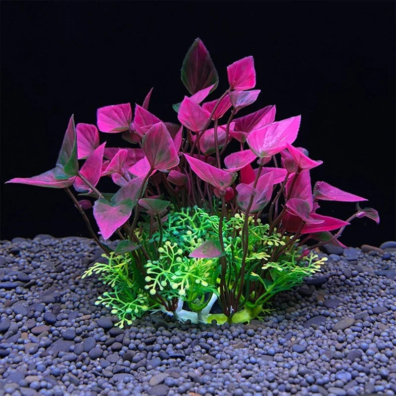 Green Artificial Leaves for Aqua-Terrariums Plants Fish Bowl