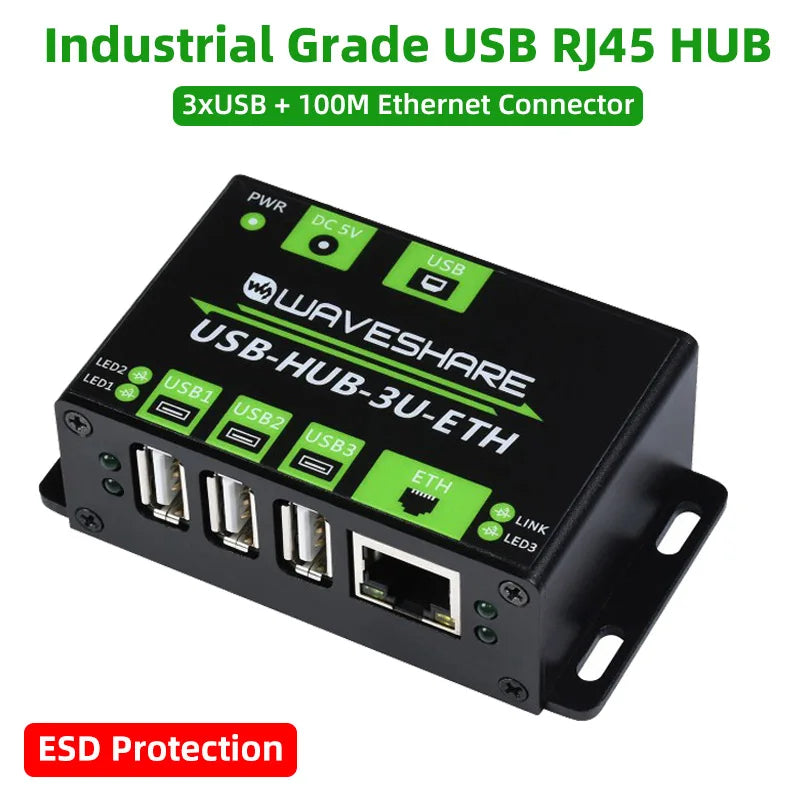 Industrial Grade Multifunctional USB HUB Extending 3 x